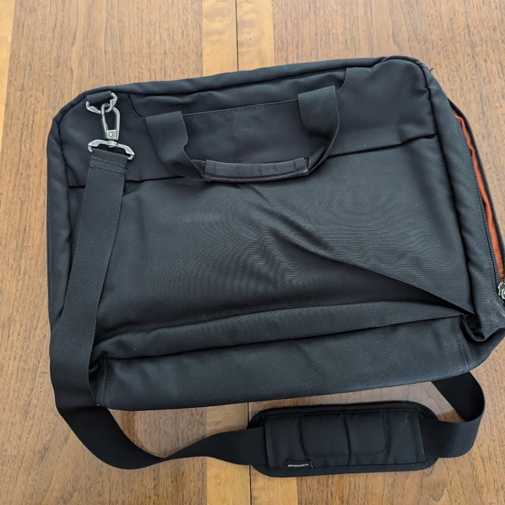 Briggs & Riley Black Briefcase with Orange Interior